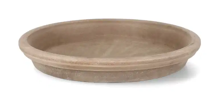 Mastello saucer D25 terracotta grey