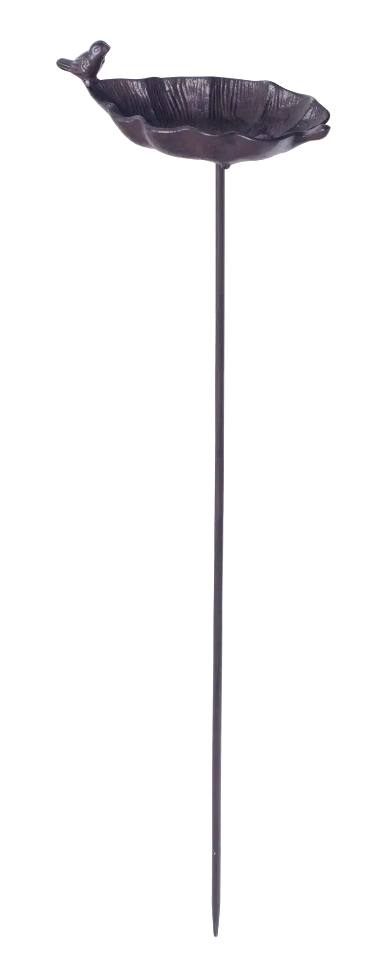 Bird bath leaf stick H85 brown