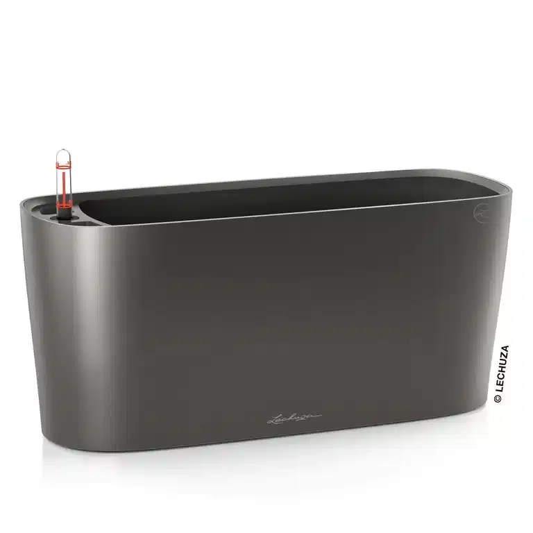 DELTA 10 Selfwatering pot L30 grey metallic