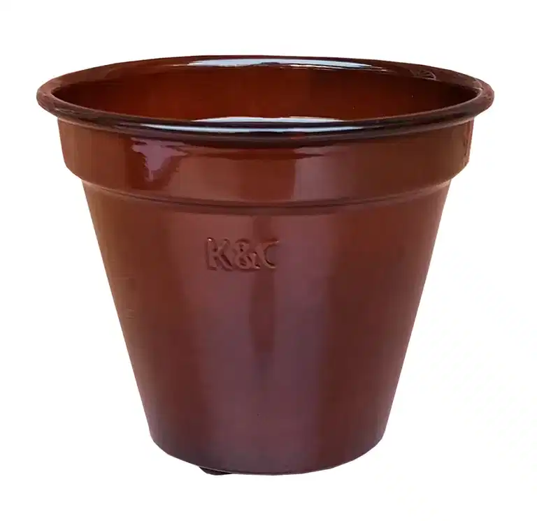 K&C pot D16 burnt brick