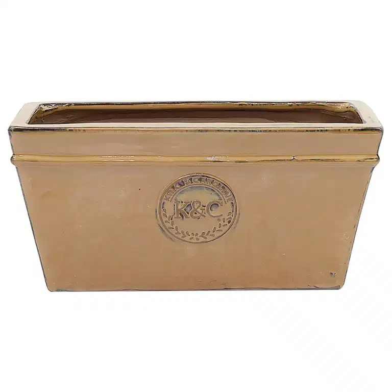 K&C ceramic planter L45 mustard