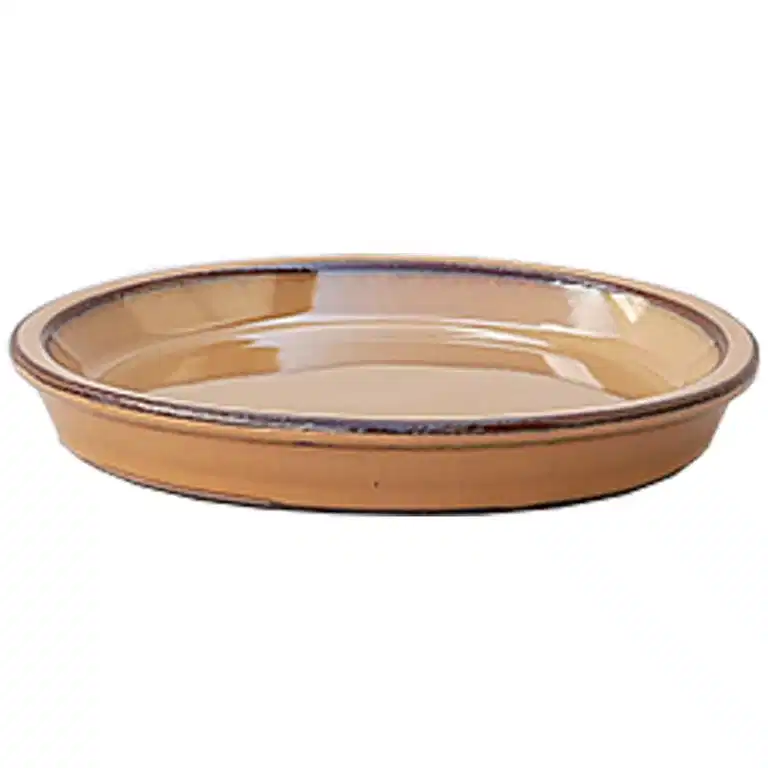 K&C ceramic saucer D28 mustard