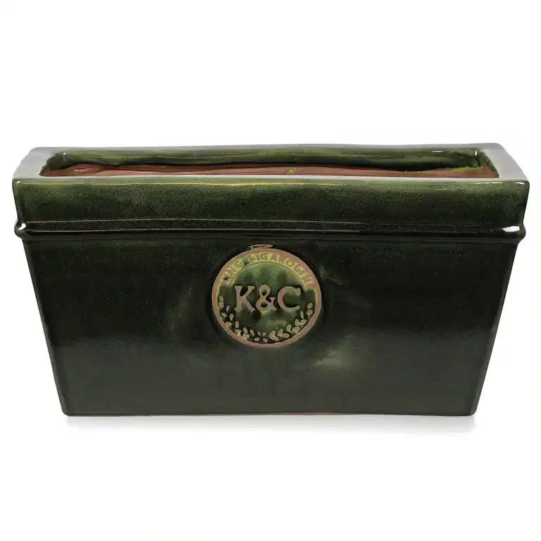K&C ceramic planter L45 green