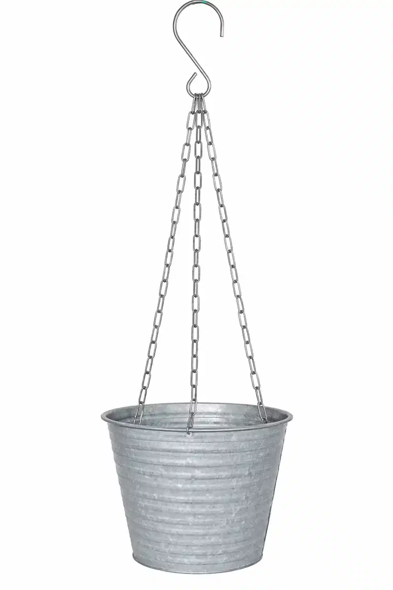 Crewe hanging pot zinc D20 grey