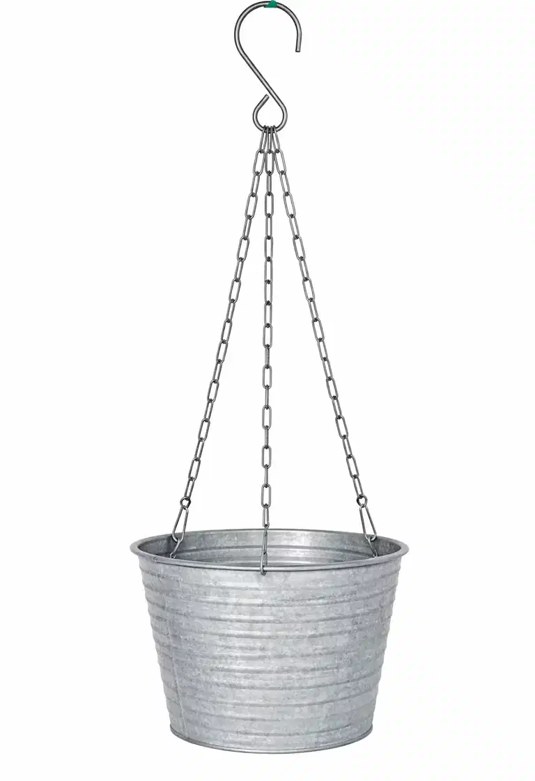 Crewe hanging pot zinc D29 grey