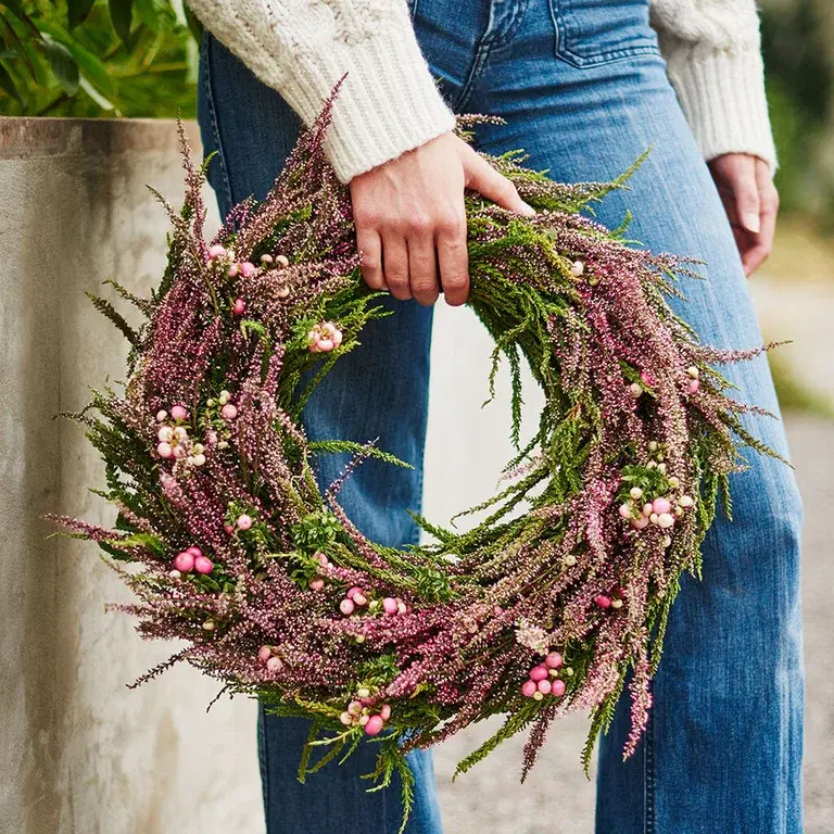 Create your own fall wreath with heather