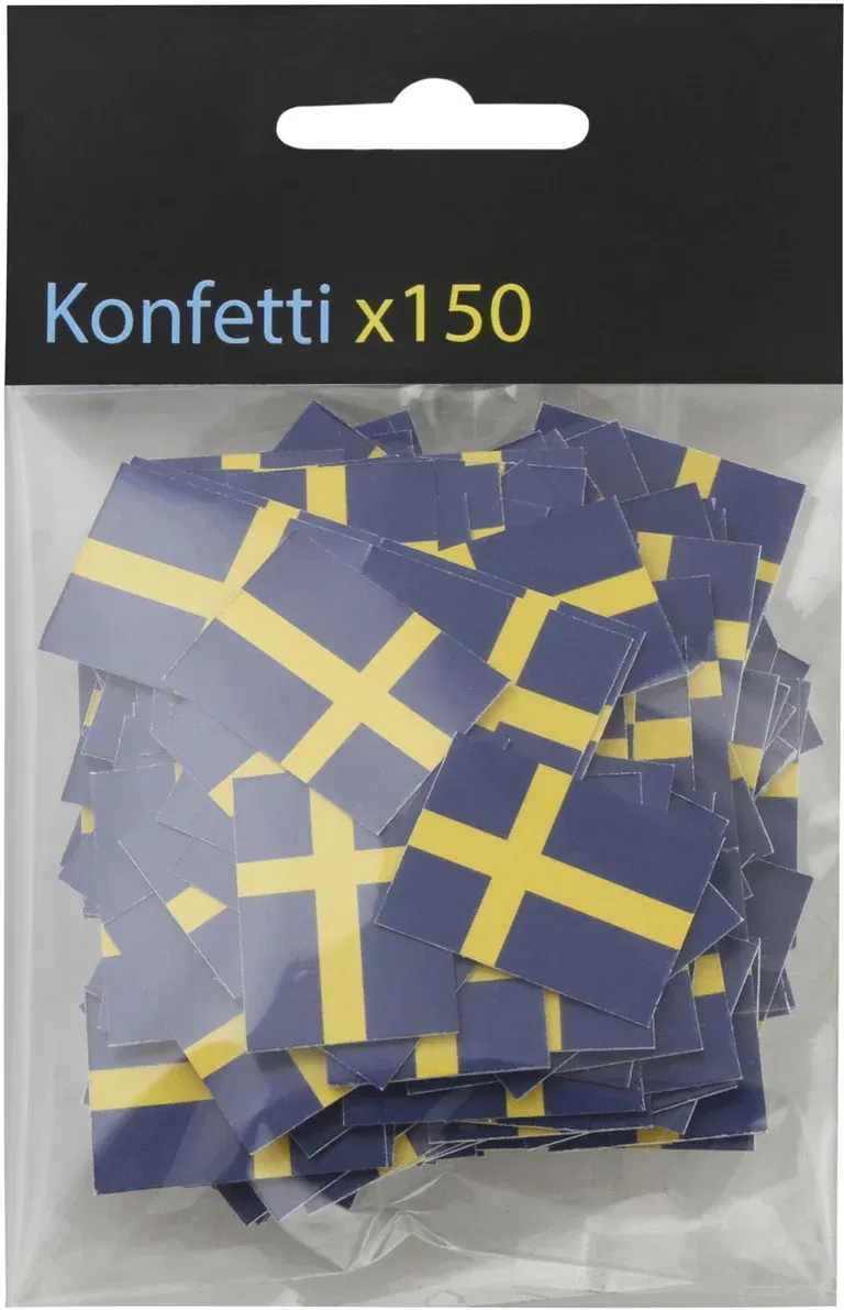 Konfetti svenska flaggor