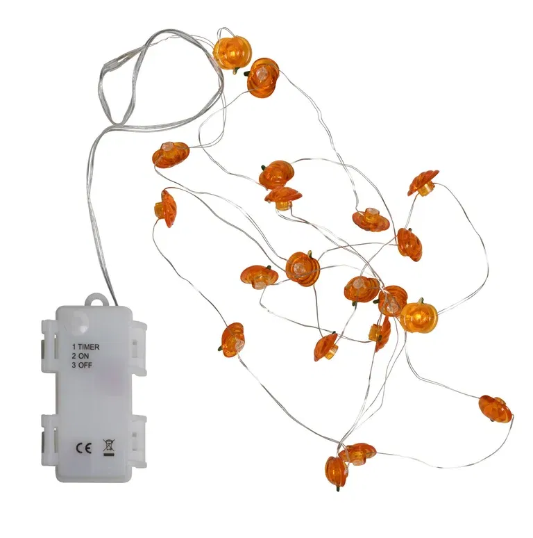 Halloweendekoration ljusslinga pumpa LED-ljus