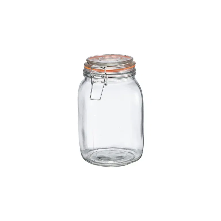 Glasburk med snäpplock