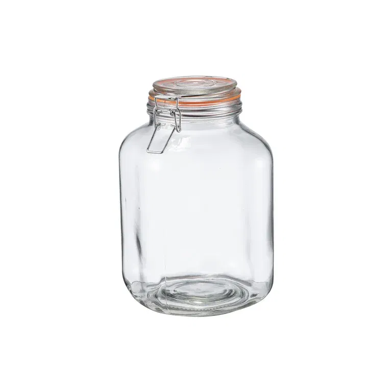 Glasburk med snäpplock