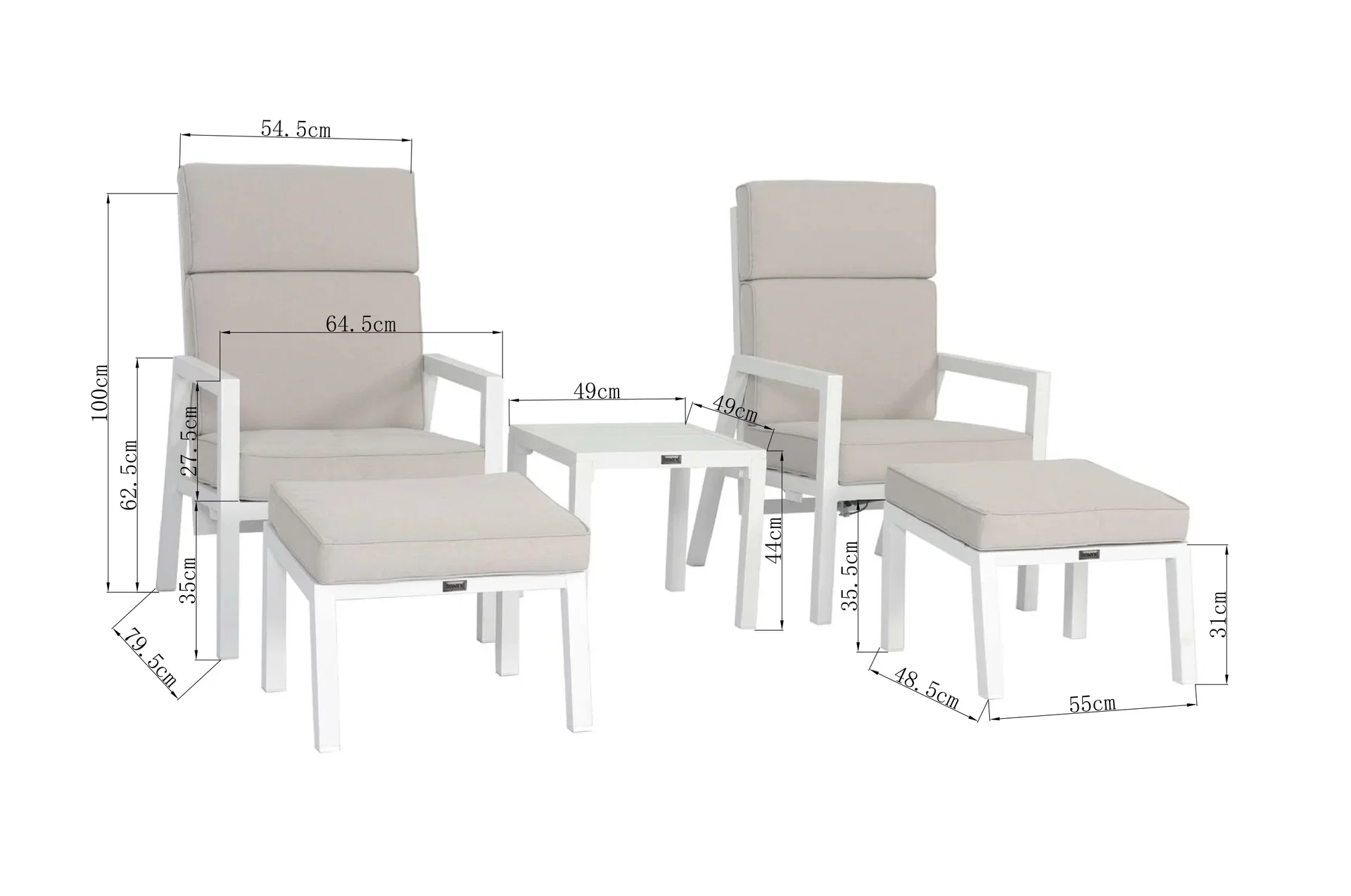 Recliner Set Duo Oslo