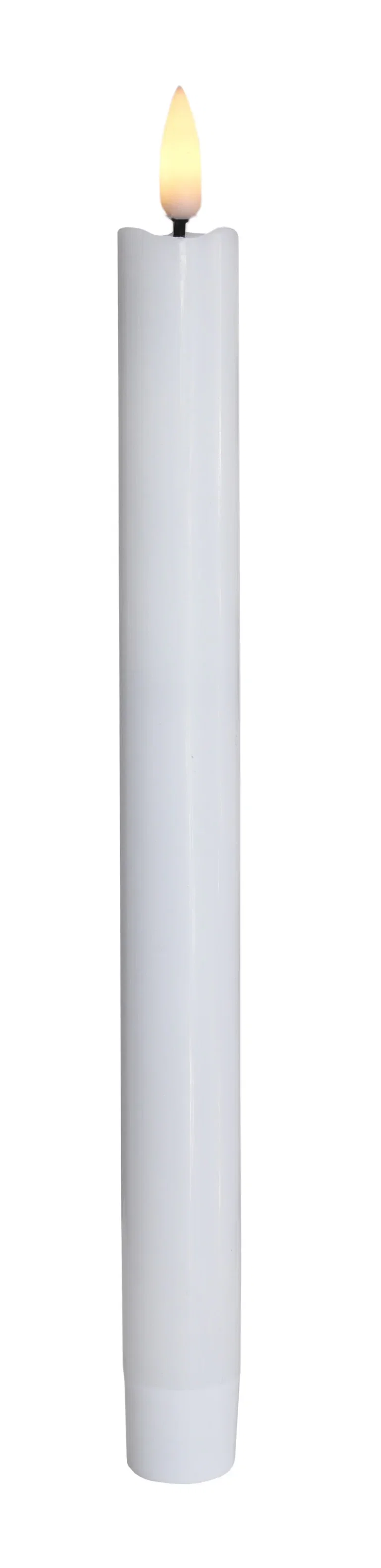 LED crown candle 2pcs H24,5 white