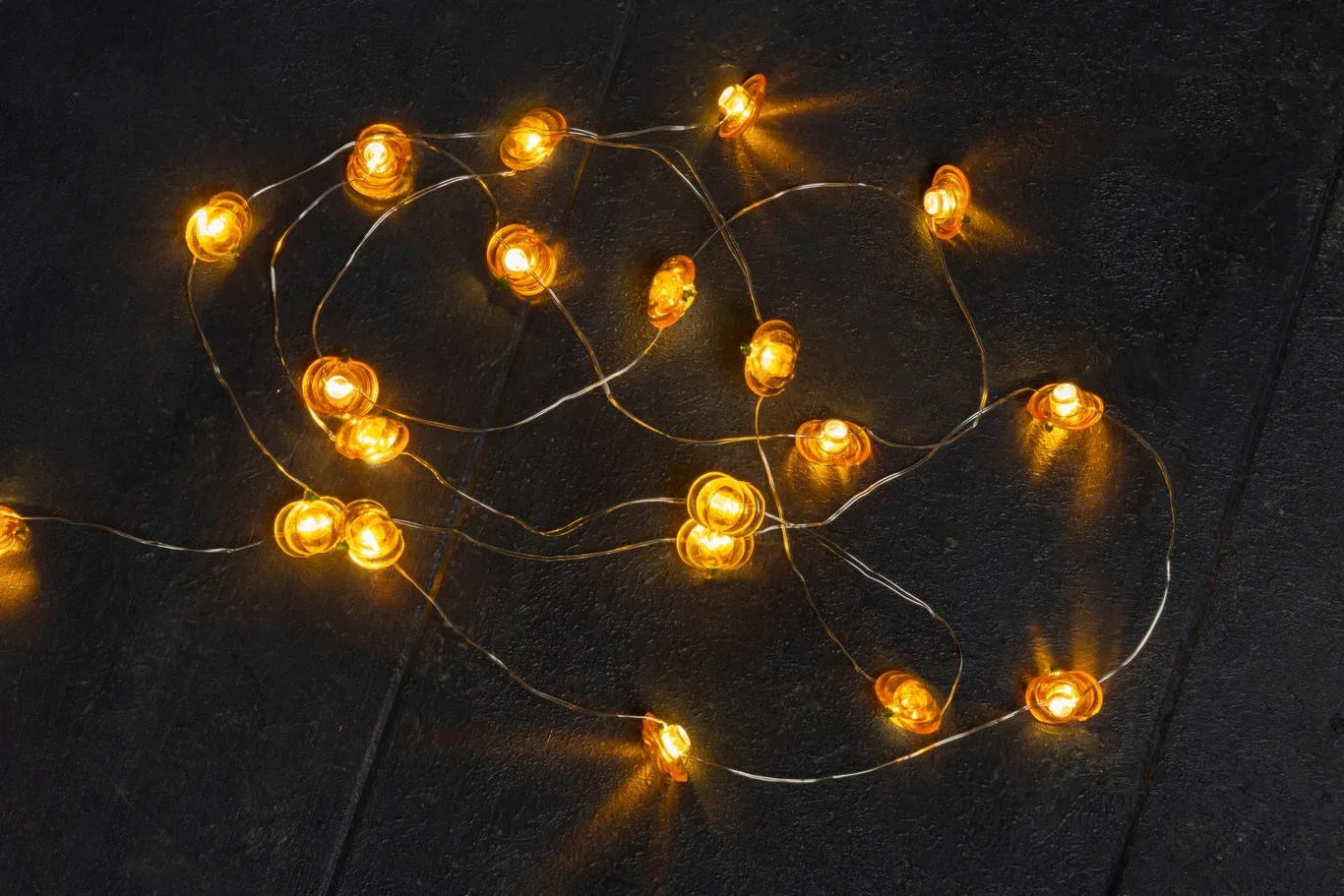 Halloweendekoration ljusslinga pumpa LED-ljus
