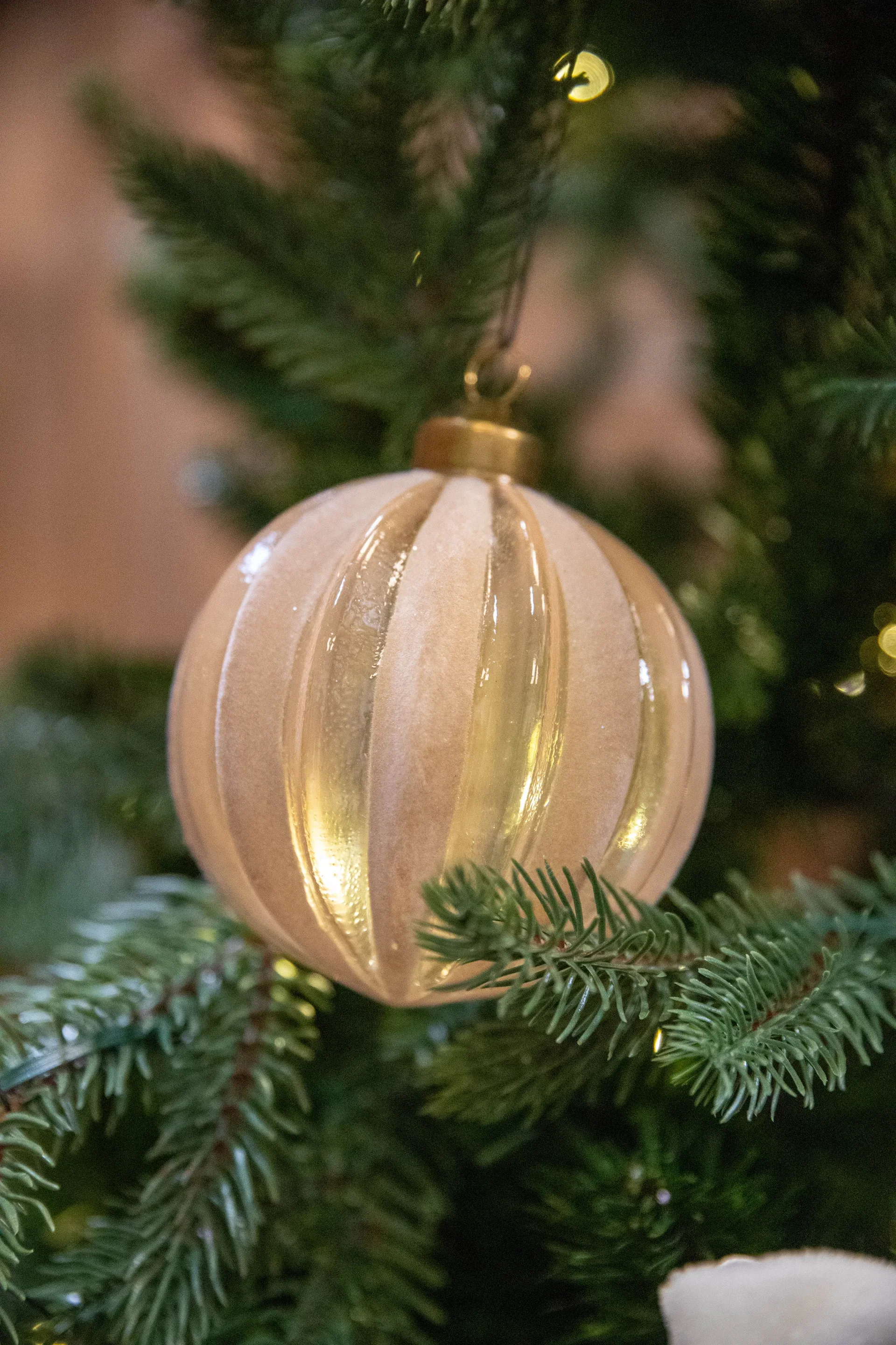 Julgranskula Velvet ribbed