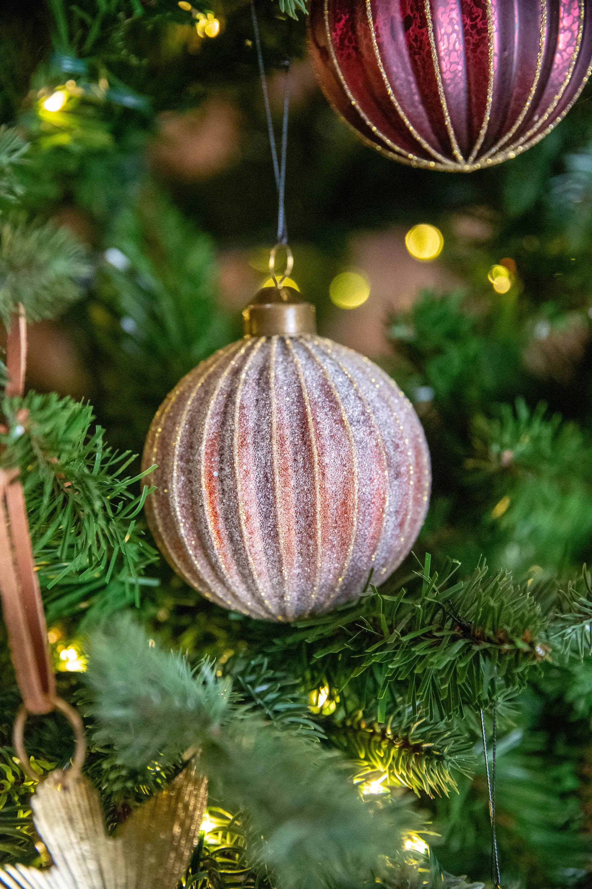 Julgranskula Frost ribbad