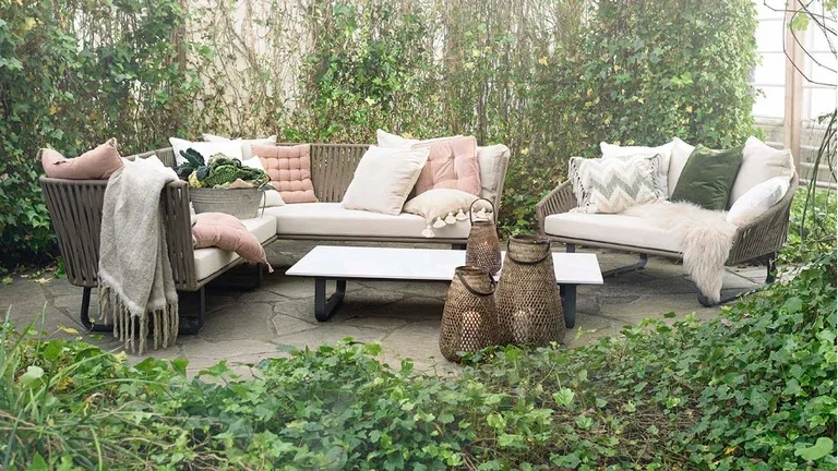 Decorate your outdoor space with garden furniture and plants