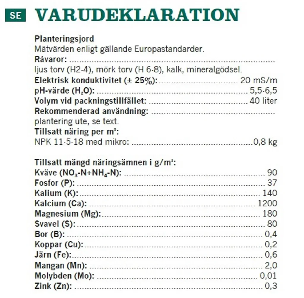 Plant soil 40L SE