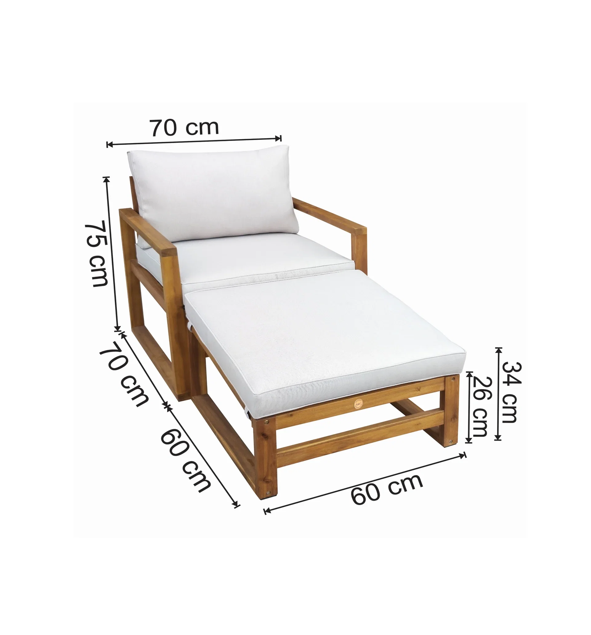 Fatölj m/Ottoman Kinsley