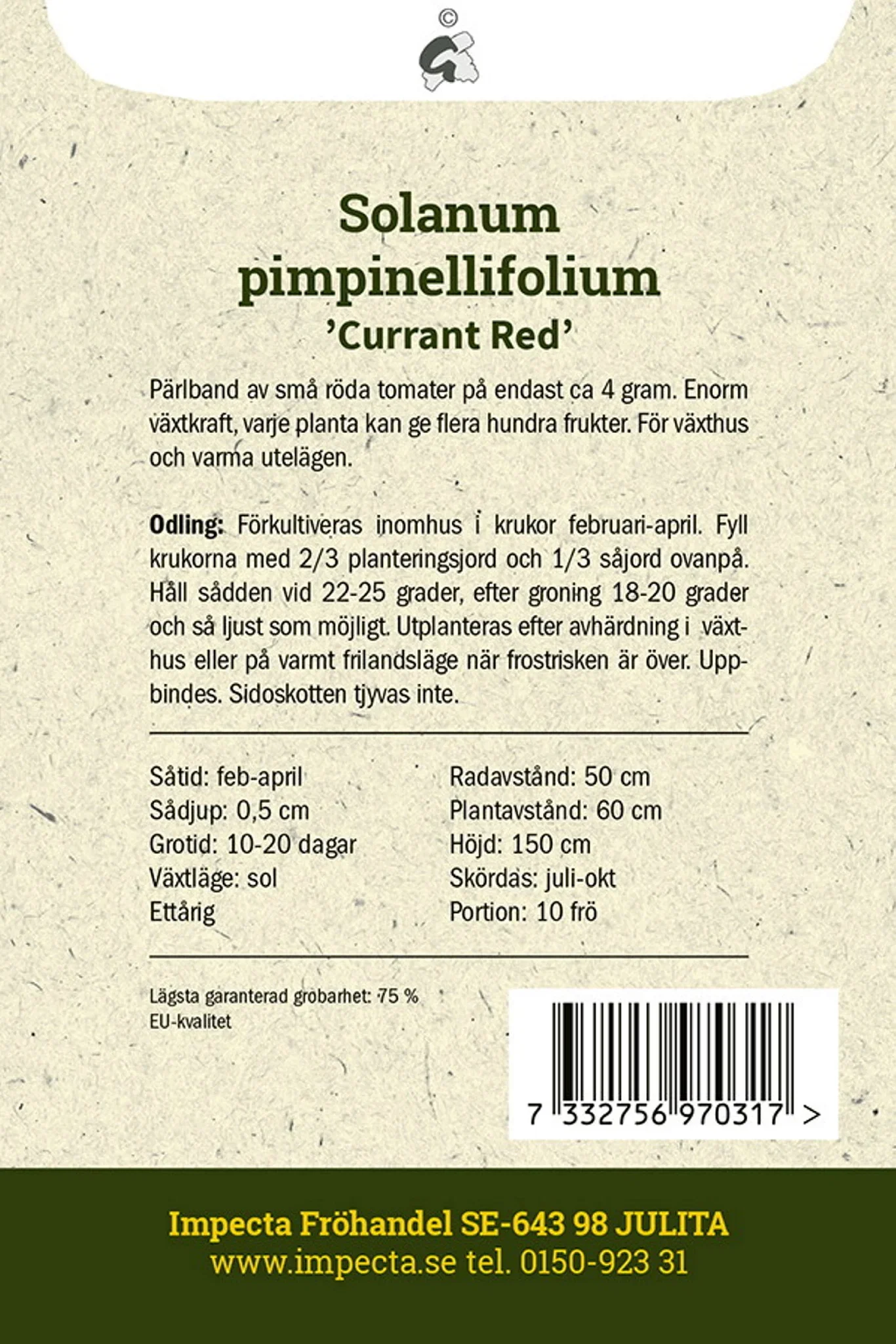 Vinbärstomat 'Currant Red'
