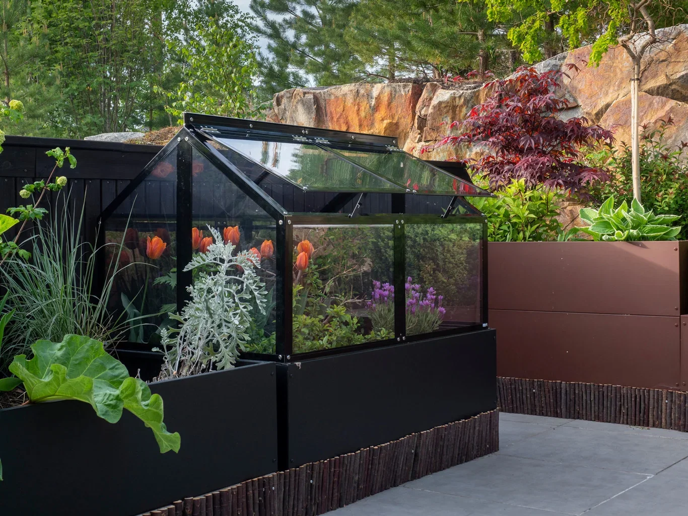 Växthus för planteringslåda