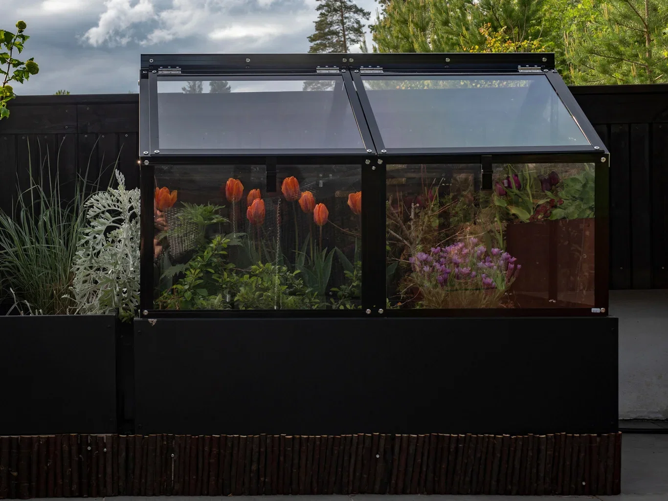 Växthus för planteringslåda